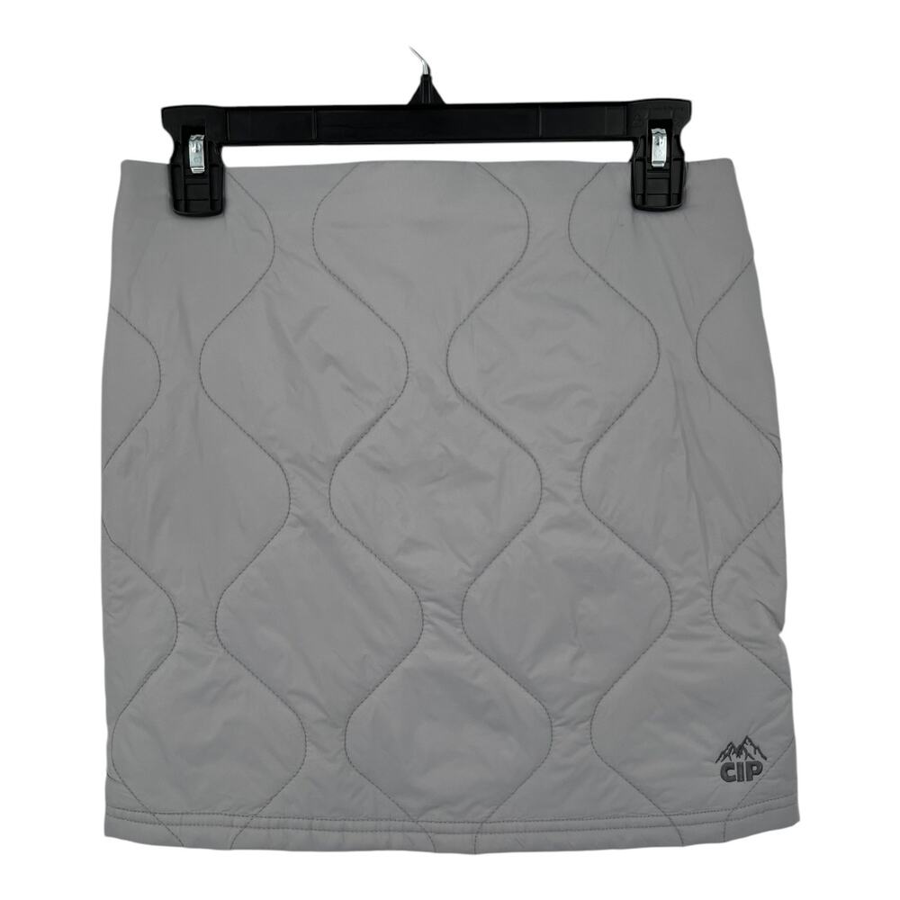 Coney Island skirt Quilted nylon miniskirt gray size 24 NEW - Picture 2 of 6